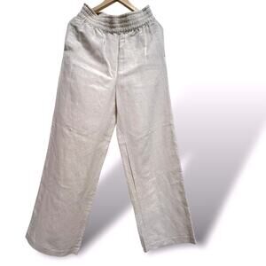 NEW Linen Pants Small Beige Off White